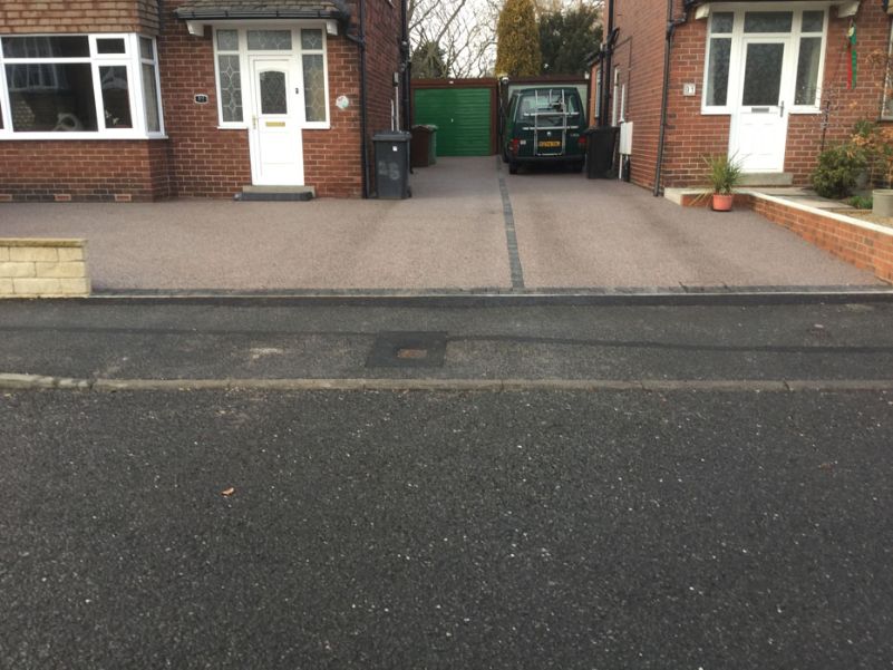After image of a new Black Cerise resin driveway in Leeds